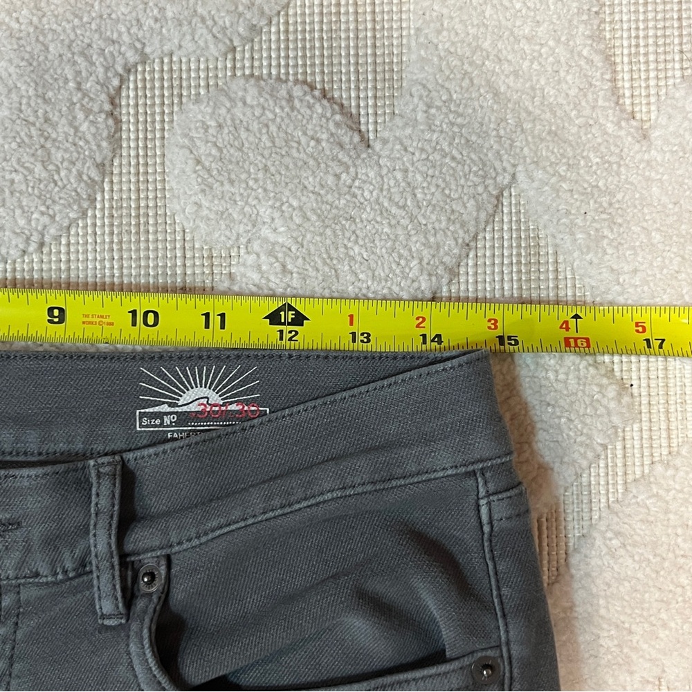 FAHERTY Men's Stretch Terry 5-Pocket Pant Slate Size 30x29 Slim Straight Stretch - Picture 11 of 13